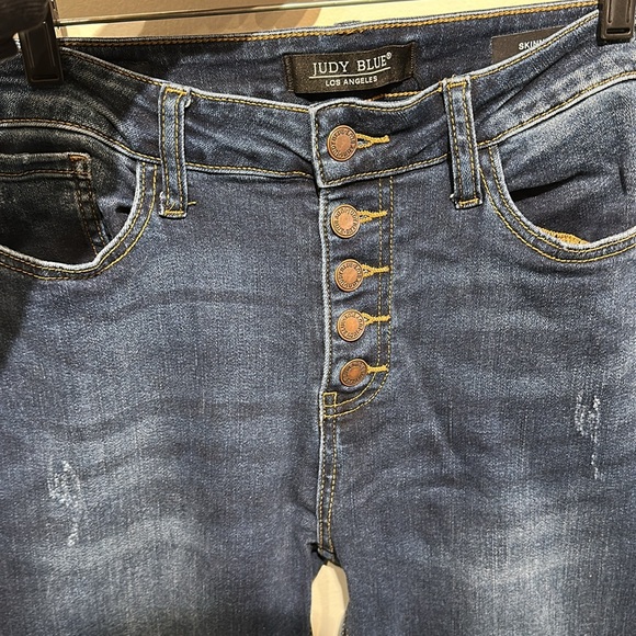 Judy Blue Distressed Skinny Fit 7/28 Jeans - Picture 5 of 5